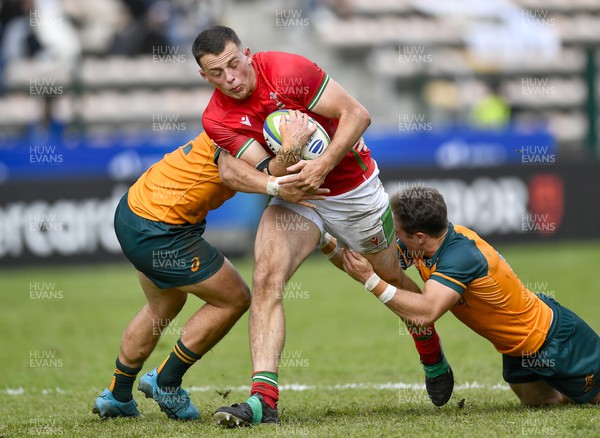 140723 - Wales U20 v Australia U20 - World Rugby Under 20 Championship 2023, 5th place play-off - Louie Hennessey of Wales
