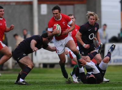 13.05.10 - Wales Under 20 v England Regional Academies XV  Wales' Ashley Beck tries to get through 