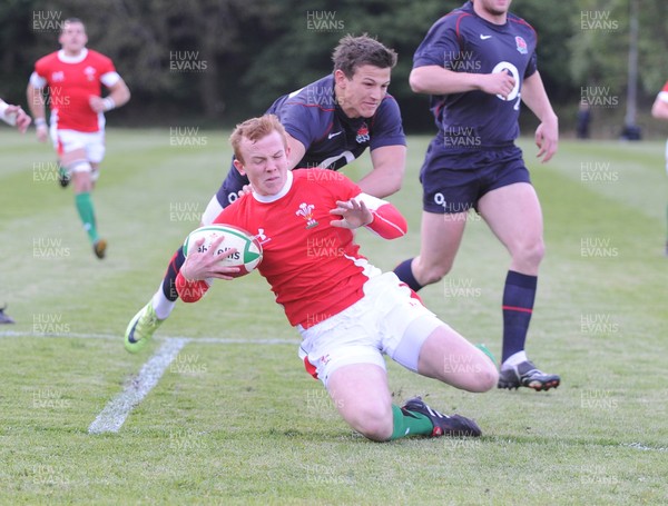 13.05.10 - Wales Under 20 v England Regional Acadamies XV  Wales Dan Fish scores try 
