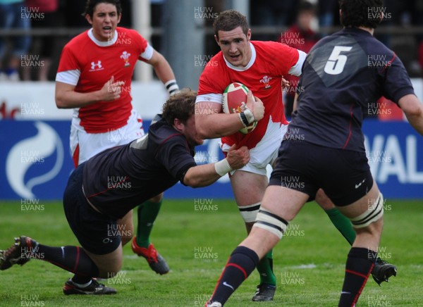 13.05.10 - Wales Under 20 v England Regional Academies XV  Wales' James Thomas tries to get through 