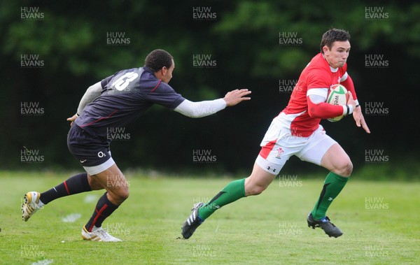 13.05.10 - Wales Under 20 v England Regional Academies XV  Wales' Kristian Phillips tries to get through 