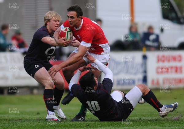 13.05.10 - Wales Under 20 v England Regional Academies XV  Wales' Ashley Beck tries to get through 