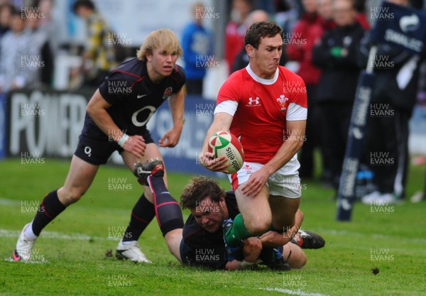 13.05.10 - Wales Under 20 v England Regional Academies XV  Wales' James Loxton is brought down 