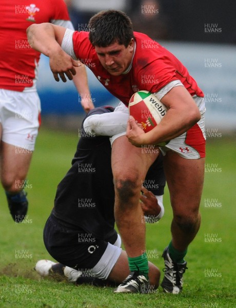 13.05.10 - Wales Under 20 v England Regional Academies XV  Wales' Ed Siggery tries to get through 