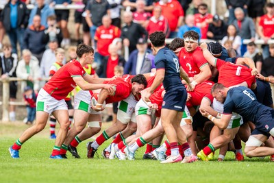 060625 - Wales U20 v England U20 - U20 World Championship Warm Up - Sion Davies of Wales and Saul Hurley of Wales