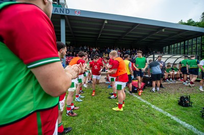 060625 - Wales U20 v England U20 - U20 World Championship Warm Up - Teams enter the pitch