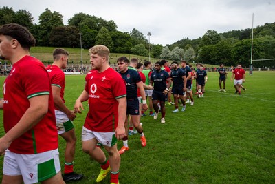 060625 - Wales U20 v England U20 - U20 World Championship Warm Up - Players shake hands after the match