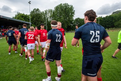 060625 - Wales U20 v England U20 - U20 World Championship Warm Up - Players shake hands after the match