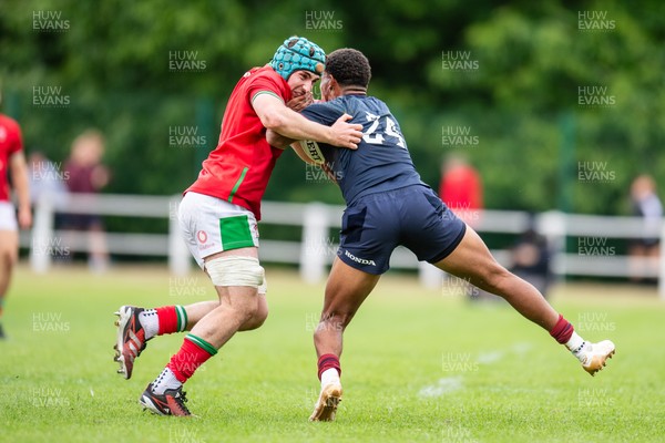 060625 - Wales U20 v England U20 - U20 World Championship Warm Up - Tyler Offiah of England is tackled by Ryan Jones of Wales