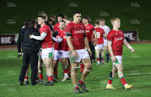 240223 - Wales U20 v England U20, U20 Six Nations 2023 - Wales players leave the pitch at the end of the match
