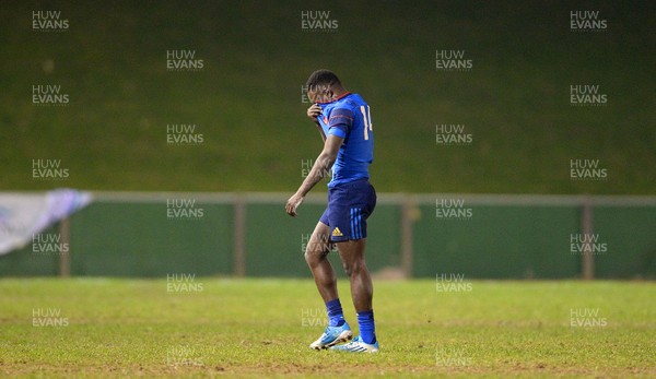 270216 - Wales Under 20 v France Under 20 - Under 20 Six Nations 2016 -Gabriel N Gandebe of France leaves the field after receiving a red card