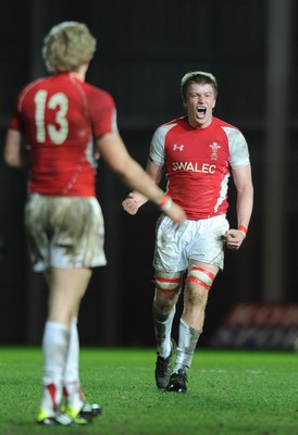 11.03.11 - Wales Under 20 v Ireland Under 20 - Under 20 Six Nations - Macauley Cook of Wales celebrates draw. 