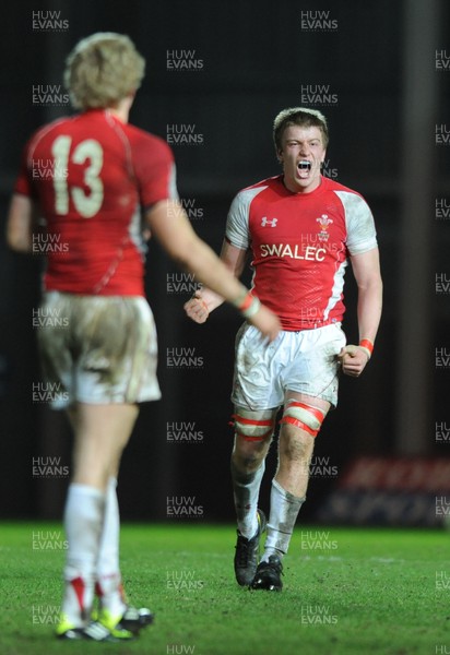 11.03.11 - Wales Under 20 v Ireland Under 20 - Under 20 Six Nations - Macauley Cook of Wales celebrates draw. 