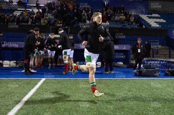 150324 - Wales U20 v Italy U20, U20 6 Nations - Harry Beddall of Wales leads out the Welsh team
