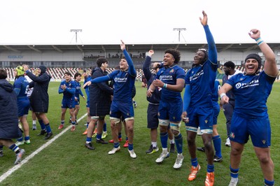 150326 - Wales v Italy, U20 Six Nations 2026 - Italy celebrates at the end of the match