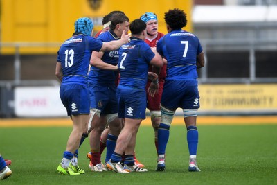 150326 - Wales U20 v Italy U20 - U20 Six Nations Championship - Both sides have confrontation
