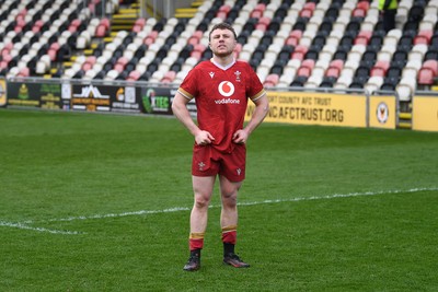 150326 - Wales U20 v Italy U20 - U20 Six Nations Championship - Dejected Tom Bowen of Wales 