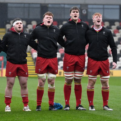 150326 - Wales U20 v Italy U20 - U20 Six Nations Championship - Wales anthem