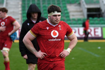 150326 - Wales U20 v Italy U20 - U20 Six Nations Championship - Dejected Wales at full time