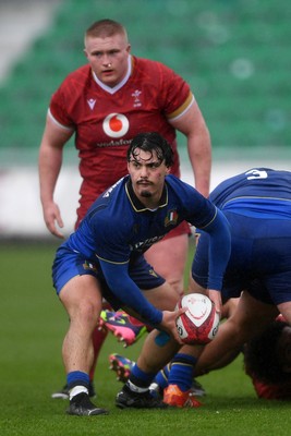 150326 - Wales U20 v Italy U20 - U20 Six Nations Championship - Nikolaj Varotto of italy