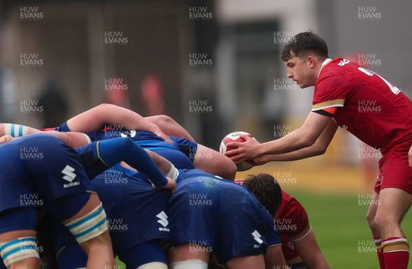 150326 - Wales v Italy, U20 Six Nations 2026 - Carter Pritchard of Wales