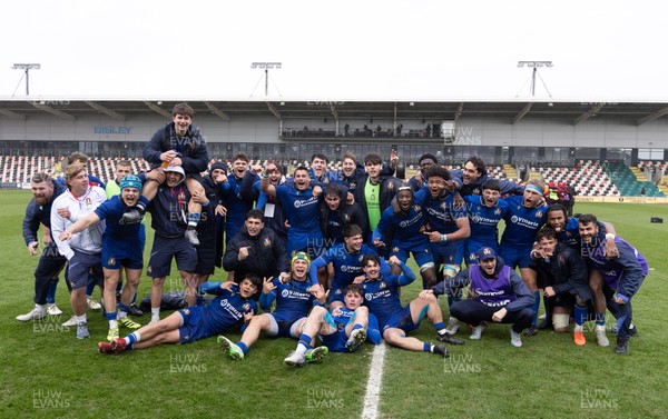 150326 - Wales v Italy, U20 Six Nations 2026 - Italy celebrates at the end of the match