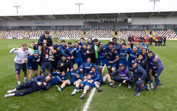 150326 - Wales v Italy, U20 Six Nations 2026 - Italy celebrates at the end of the match