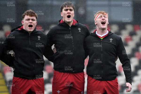 150326 - Wales U20 v Italy U20 - U20 Six Nations Championship - Wales anthem