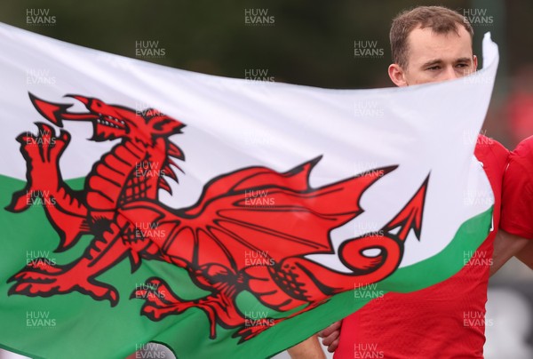 170618 - Wales U20 v Italy U20, World Rugby U20 Championship 7th Place Play Off - Ioan Nicolas of Wales, who captained the team for the match, during the National Anthem