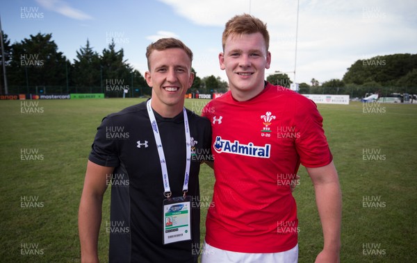 170618 - Wales U20 v Italy U20, World Rugby U20 Championship 7th Place Play Off -  Ben Jones and Iestyn Harris at the end of the match