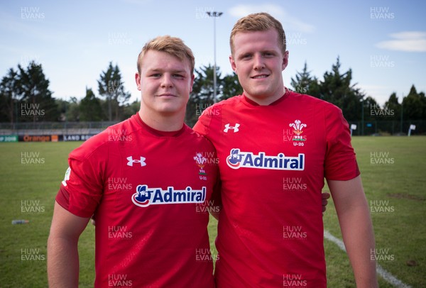 170618 - Wales U20 v Italy U20, World Rugby U20 Championship 7th Place Play Off -  Dewi Lake and Jack Pope at the end of the match