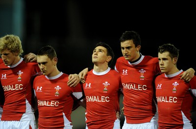 19.03.10 - Wales Under 20 v Italy Under 20 - Under 20 Six Nations 2010 - Kristian Phillips of Wales during a minute silence in memory of his farther who recently passes away. 