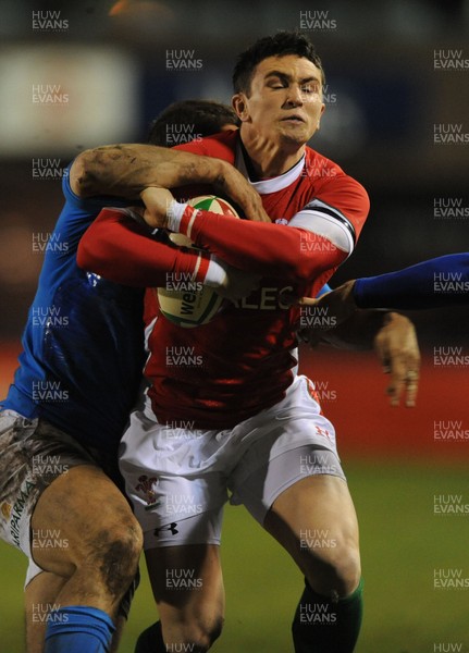 19.03.10 - Wales Under 20 v Italy Under 20 - Under 20 Six Nations 2010 - Kristian Phillips of Wales is stopped. 