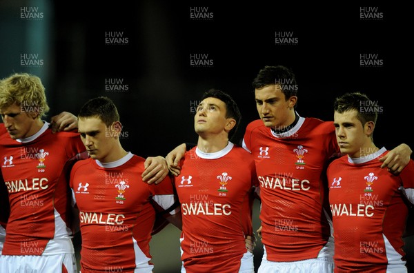 19.03.10 - Wales Under 20 v Italy Under 20 - Under 20 Six Nations 2010 - Kristian Phillips of Wales during a minute silence in memory of his farther who recently passes away. 