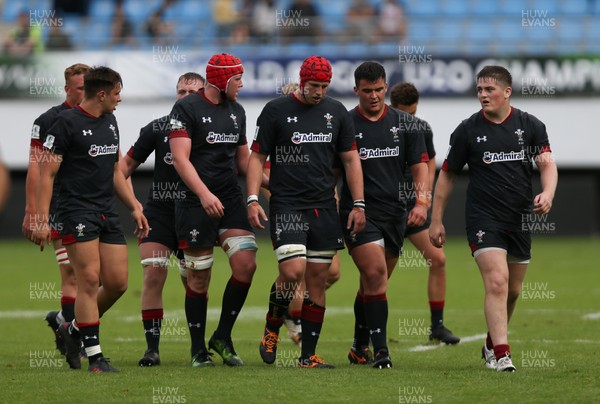 070618 -  Wales U20 v Japan U20, World Rugby U20 Championship, Pool A - The forwards regroup as they prepare for a line out