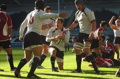 10.06.08 - Wales Under 20s v Japan Under 20s - IRB Junior World Championship - Wales' jason Tovey celebrates try 