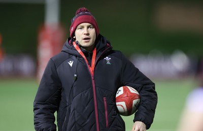 020224 - Wales v Scotland, U20 6 Nations 2024 - Wales U20 head coach Richard Whiffin during warm up