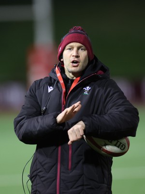 020224 - Wales v Scotland, U20 6 Nations 2024 - Wales U20 head coach Richard Whiffin during warm up