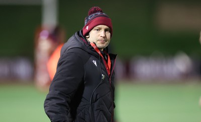 020224 - Wales v Scotland, U20 6 Nations 2024 - Wales U20 head coach Richard Whiffin during warm up