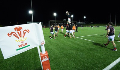 020224 - Wales v Scotland, U20 6 Nations 2024 - The Wales team warm up ahead of the match