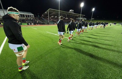 020224 - Wales v Scotland, U20 6 Nations 2024 - The Wales team take to the pitch