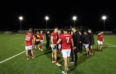 020224 - Wales v Scotland, U20 6 Nations 2024 - Wales players celebrate at the end of the match