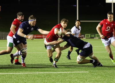 020224 - Wales v Scotland, U20 6 Nations 2024 - Ieuan Davies of Wales