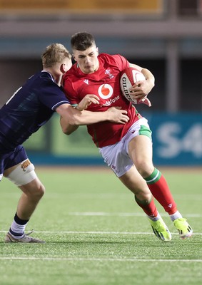 020224 - Wales v Scotland, U20 6 Nations 2024 - Harry Rees-Weldon of Wales