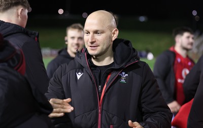 020224 - Wales v Scotland, U20 6 Nations 2024 -Wales U20 head coach Richard Whiffin at the end of the match