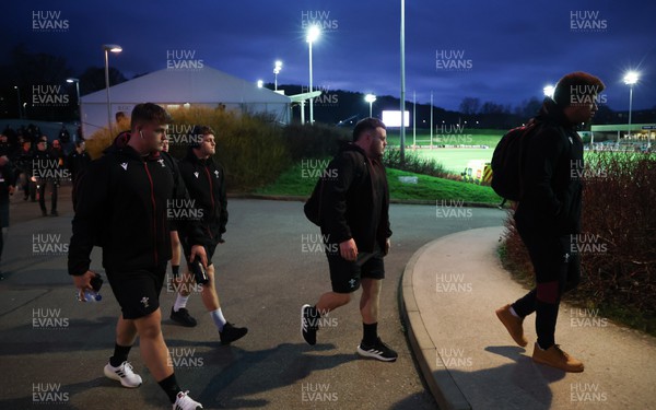020224 - Wales v Scotland, U20 6 Nations 2024 - The Wales team arrive at Stadium CSM ahead of the match