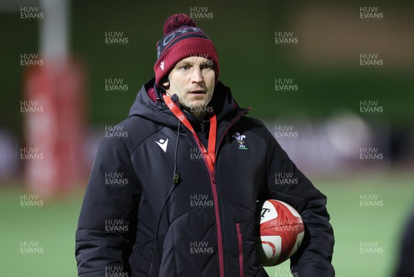 020224 - Wales v Scotland, U20 6 Nations 2024 - Wales U20 head coach Richard Whiffin during warm up