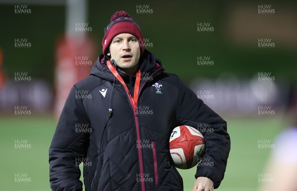 020224 - Wales v Scotland, U20 6 Nations 2024 - Wales U20 head coach Richard Whiffin during warm up