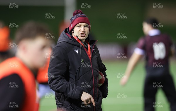 020224 - Wales v Scotland, U20 6 Nations 2024 - Wales U20 head coach Richard Whiffin during warm up