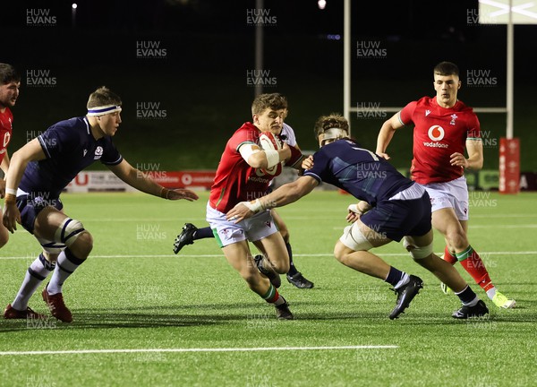 020224 - Wales v Scotland, U20 6 Nations 2024 - Ieuan Davies of Wales